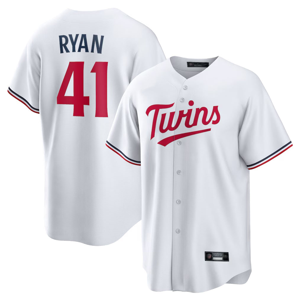 Cooneas M.Twins #41 Joe Ryan Player White Home Game Stitched Jerseys