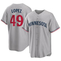 Cooneas M.Twins #49 Pablo Lopez Player Gray Game Limited Home Stitched Jerseys