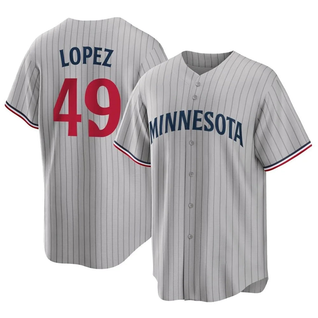 Cooneas M.Twins #49 Pablo Lopez Player Gray Game Limited Home Stitched Jerseys