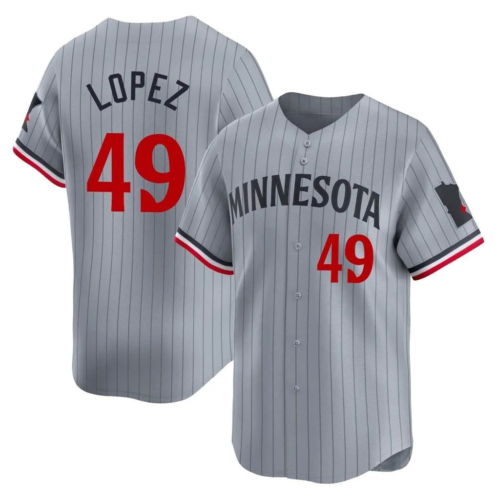 Cooneas M.Twins #49 Pablo Lopez Player Gray Home Limited Stitched Jerseys