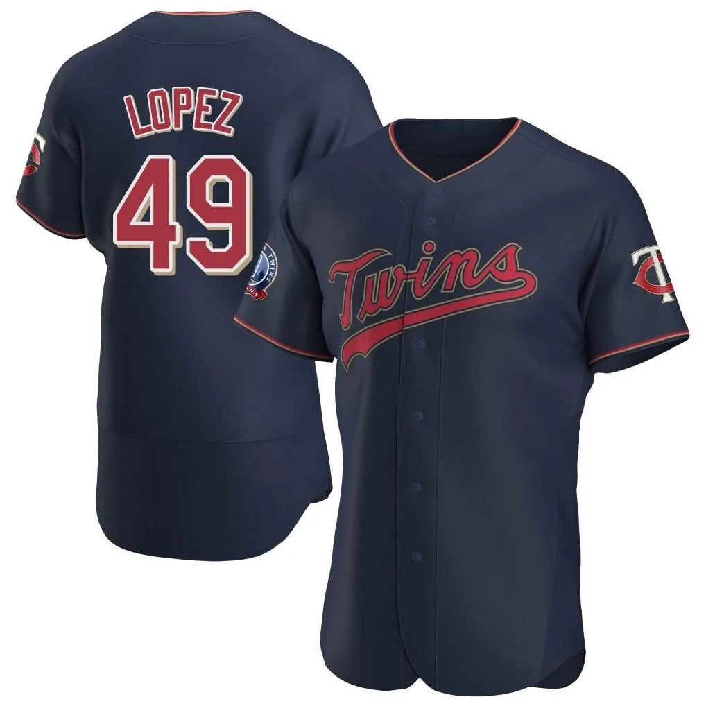 Cooneas M.Twins #49 Pablo Lopez Player Navy 60th Home Limited Elite Stitched Jerseys