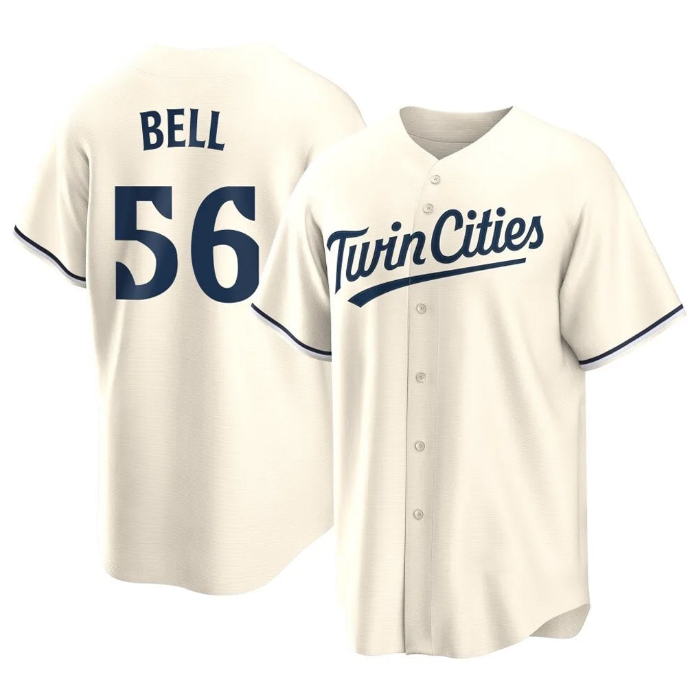 Cooneas M.Twins #56 Josh Bell Player Cream Game Limited Home Stitched Jerseys