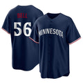 Cooneas M.Twins #56 Josh Bell Player Navy Replica Alternate Home Stitched Jerseys