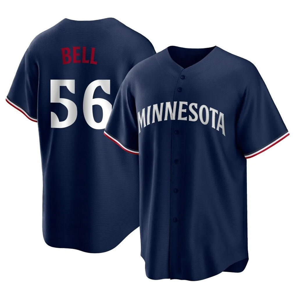 Cooneas M.Twins #56 Josh Bell Player Navy Replica Alternate Home Stitched Jerseys