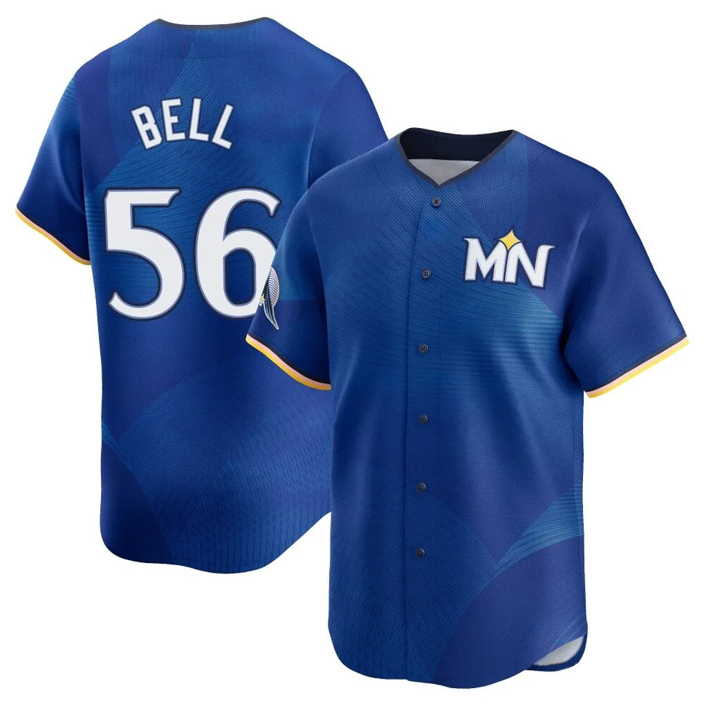Cooneas M.Twins #56 Josh Bell Player Royal City Connect Limited Home Stitched Jerseys