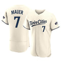 Cooneas M.Twins #7 Joe Mauer Player Cream Home Limited Elite Stitched Jerseys