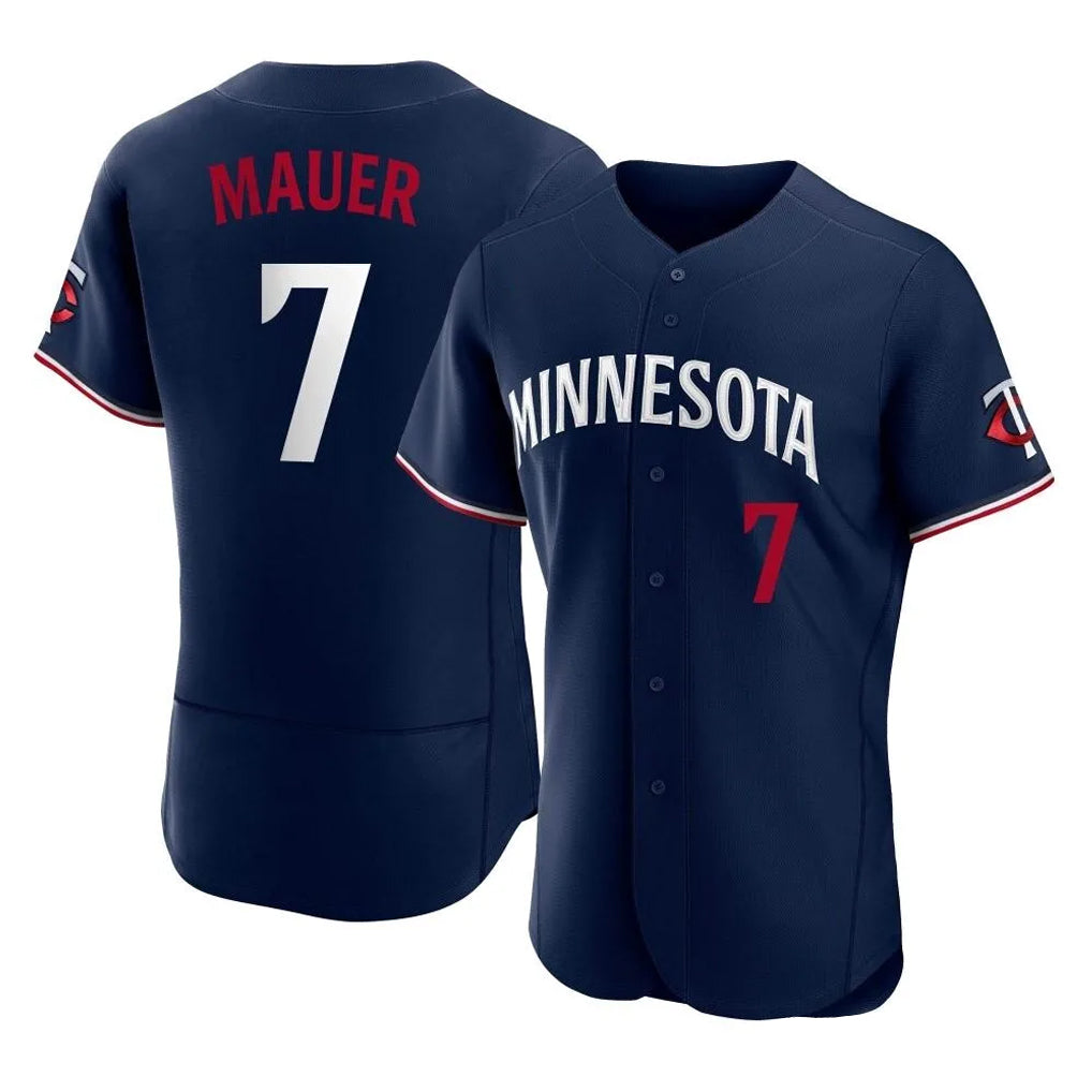 Cooneas M.Twins #7 Joe Mauer Player Navy Replica Home Limited Elite Stitched Jerseys