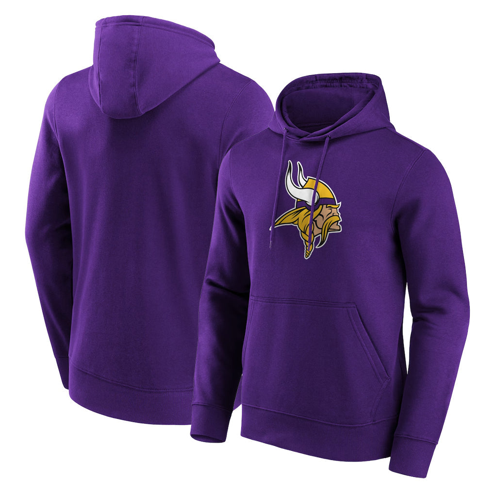 Cooneas MN.Vikings Purple LOGO Pullover Hoodies Home Game Blank Player Stitched Jerseys