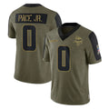 Cooneas MN.Vikings #0 Ivan Pace Jr. Player Olive Salute To Service Limited Game Stitched Jerseys
