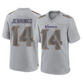 Cooneas MN.Vikings #14 Jauan Jennings Player Gray Atmosphere Fashion Home Game Stitched Jerseys