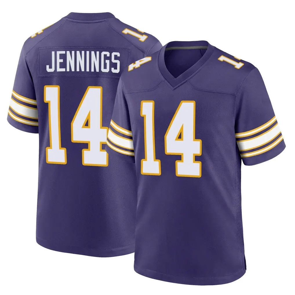 Cooneas MN.Vikings #14 Jauan Jennings Player Purple Classic Home Game Stitched Jerseys