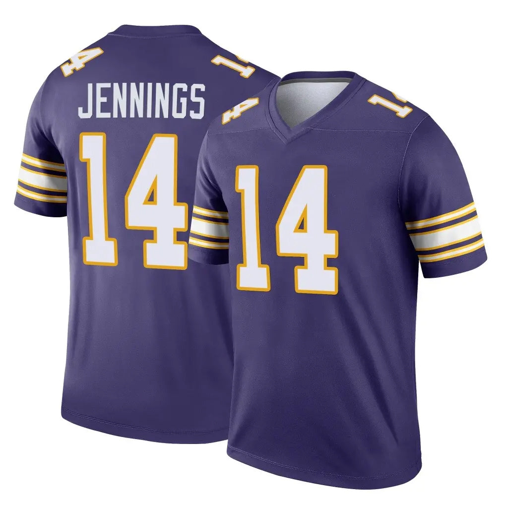 Cooneas MN.Vikings #14 Jauan Jennings Player Purple Limited Classic Home Game Stitched Jerseys