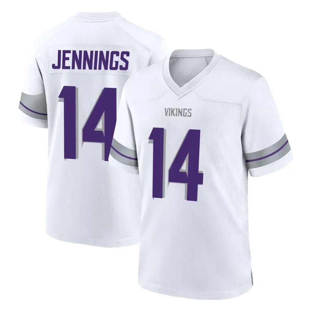 Cooneas MN.Vikings #14 Jauan Jennings Player White Alternate Home Game Stitched Jerseys