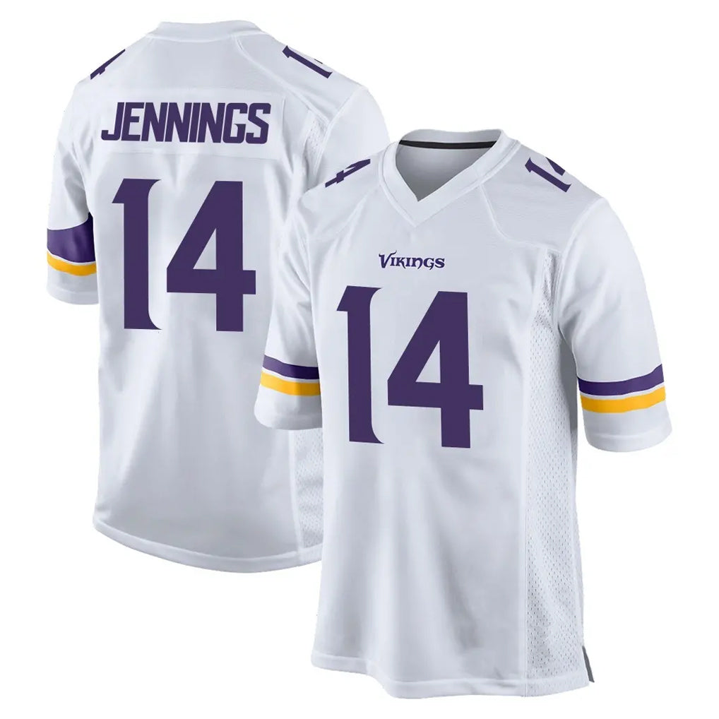 Cooneas MN.Vikings #14 Jauan Jennings Player White Home Game Stitched Jerseys