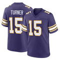 Cooneas MN.Vikings #15 Dallas Turner Player Purple Classic Home Game Stitched Jerseys