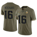 Cooneas MN.Vikings #16 Will Reichard Player Olive Salute To Service Limited Stitched Jerseys