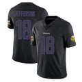 Cooneas MN.Vikings #18 Justin Jefferson Player Black Impact LImited Home Game Stitched Jerseys