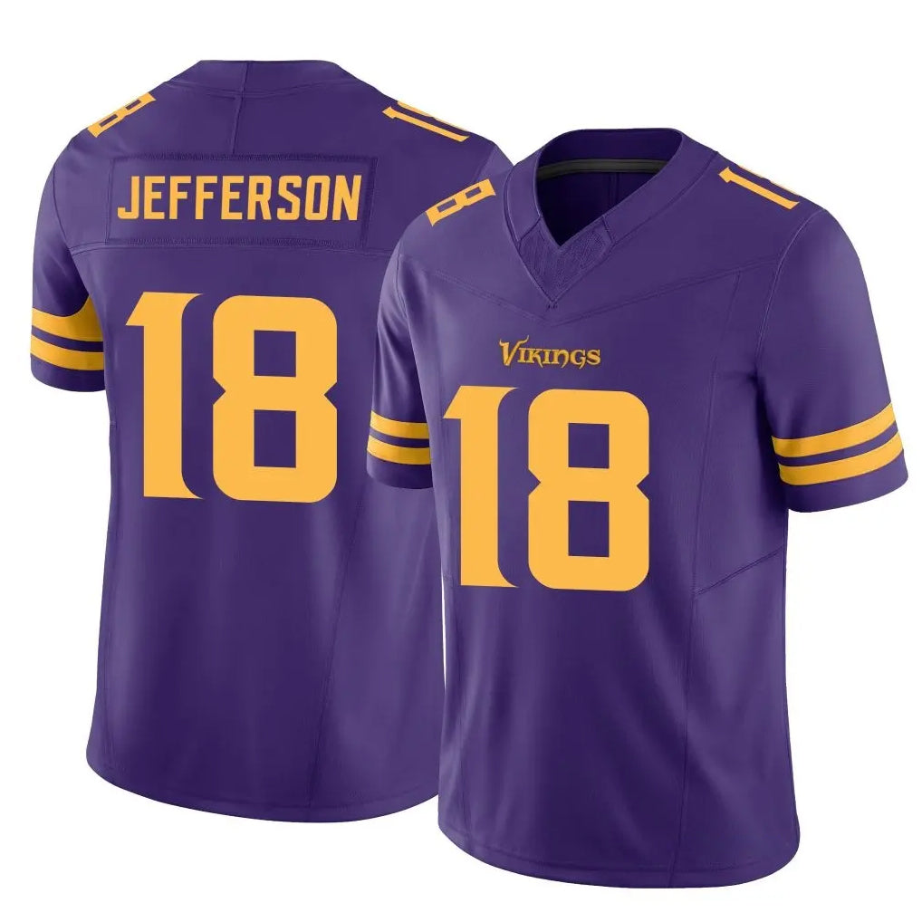 Cooneas MN.Vikings #18 Justin Jefferson Player Purple Limited Alternate Vapor F.U.S.E. Home Game Stitched Jerseys