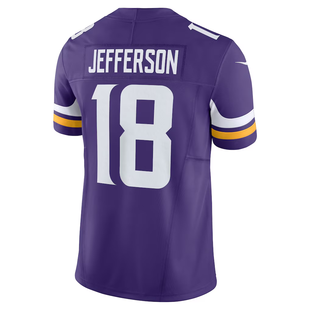 Cooneas MN.Vikings #18 Justin Jefferson Purple Vapor F.U.S.E. Limited Stitched Jerseys