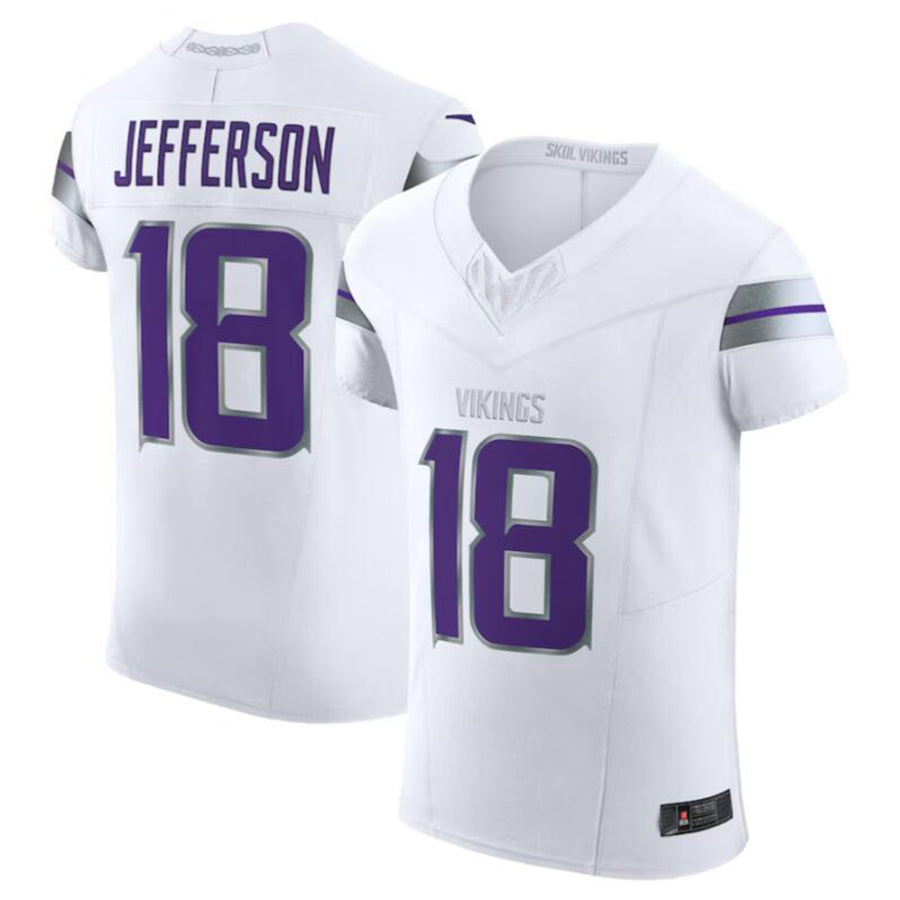 Cooneas MN.Vikings #18 Justin Jefferson White Alternate Vapor F.U.S.E. Elite Player American Stitched Jerseys