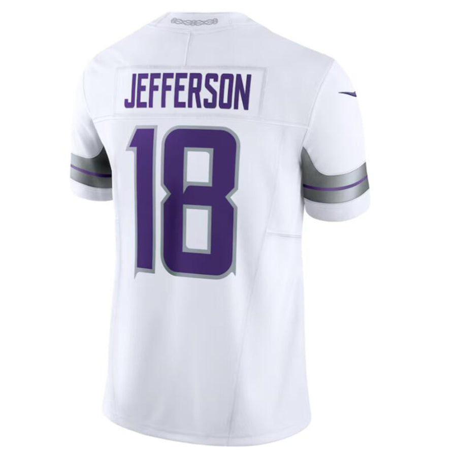 Cooneas MN.Vikings #18 Justin Jefferson White Alternate Vapor F.U.S.E. Limited American Stitched Jersey