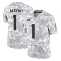 Cooneas MN.Vikings #1 Kyler Murray Player Arctic Camo Salute To Service Limited Game Stitched Jerseys
