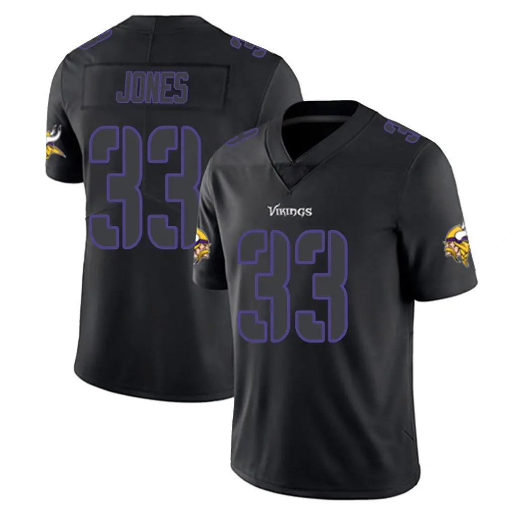 Cooneas MN.Vikings #33 Aaron Jones Sr. Player Black Impact LImited Home Game Stitched Jerseys