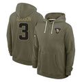 Cooneas MN.Vikings #3 Jordan Addison Player Olive Salute to Service Pullover Hoodies Limited Stitched Jerseys
