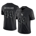 Cooneas MN.Vikings #44 Josh Metellus Player Black Reflective LImited Home Game Stitched Jerseys