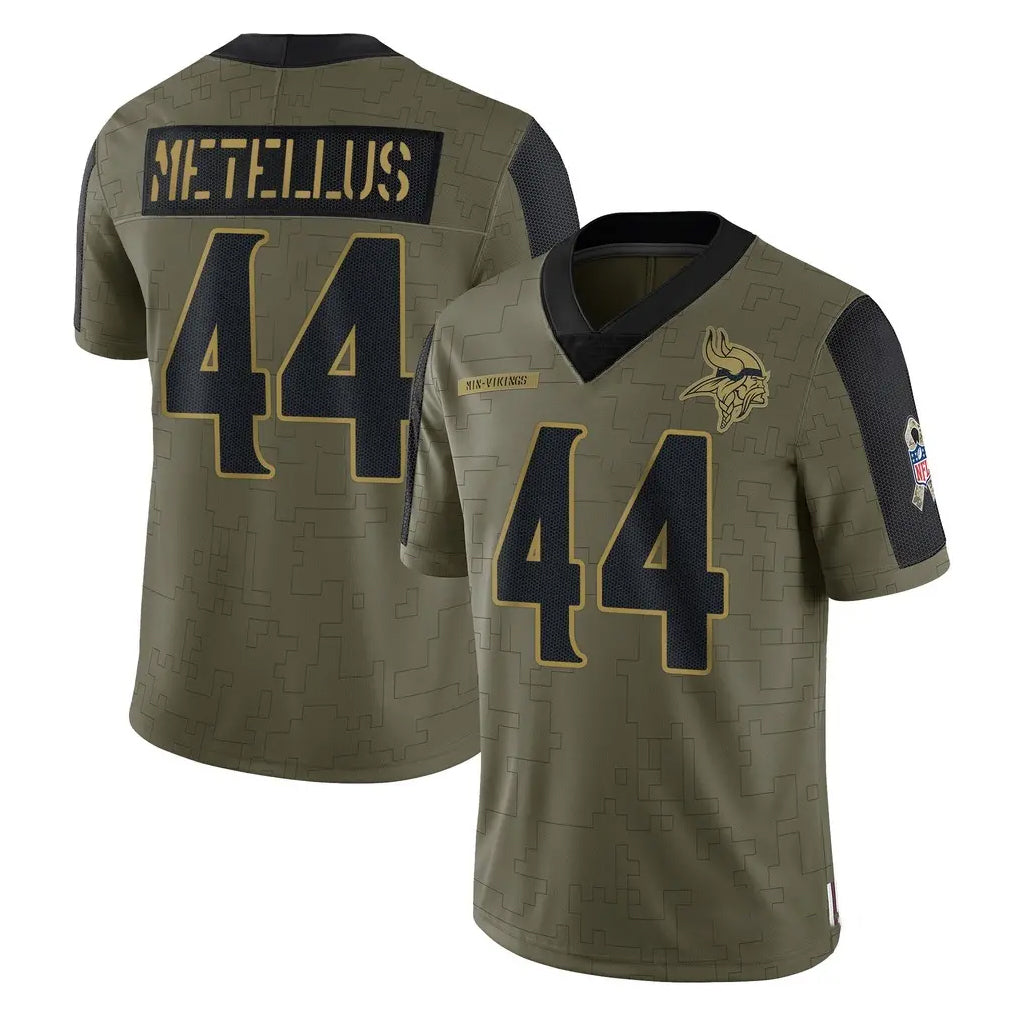 Cooneas MN.Vikings #44 Josh Metellus Player Olive Salute To Service Limited Game Stitched Jerseys