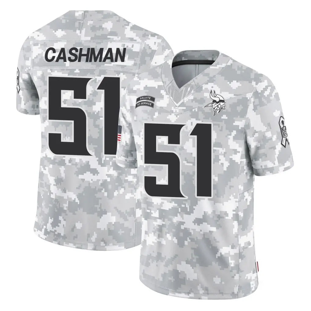 Cooneas MN.Vikings #51 Blake Cashman Player Arctic Camo Salute To Service Limited Game Stitched Jerseys