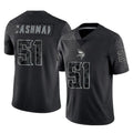 Cooneas MN.Vikings #51 Blake Cashman Player Black Reflective LImited Home Game Stitched Jerseys