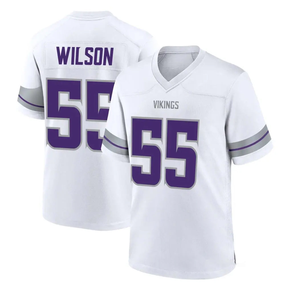 Cooneas MN.Vikings #55 Eric Wilson Player White Alternate Home Game Stitched Jerseys