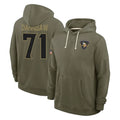 Cooneas MN.Vikings #71 Christian Darrisaw Player Olive Salute to Service Pullover Hoodies Limited Stitched Jerseys