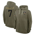 Cooneas MN.Vikings #7 Byron Murphy Jr. Player Olive Salute to Service Pullover Hoodies Limited Stitched Jerseys