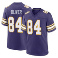 Cooneas MN.Vikings #84 Josh Oliver Player Purple Classic Home Game Stitched Jerseys
