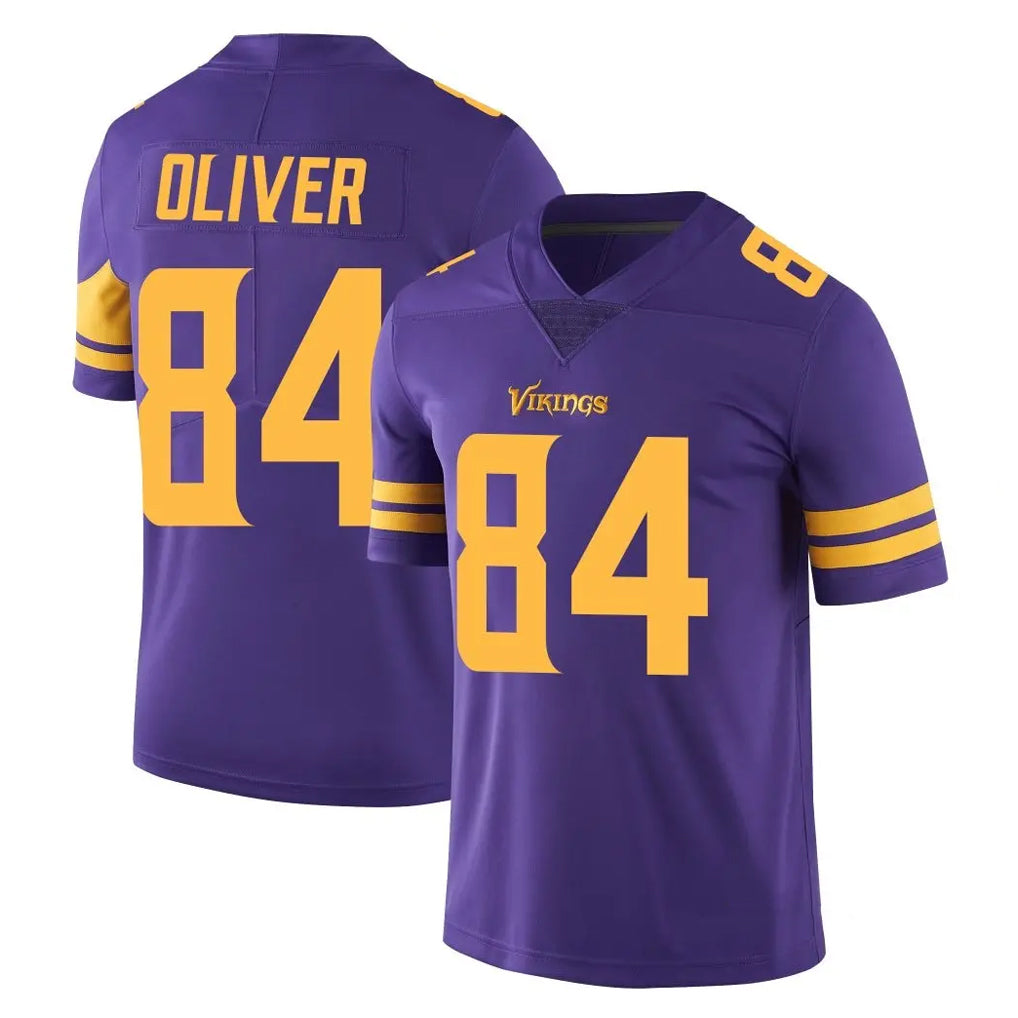 Cooneas MN.Vikings #84 Josh Oliver Player Purple Limited Color Rush Home Game Stitched Jerseys