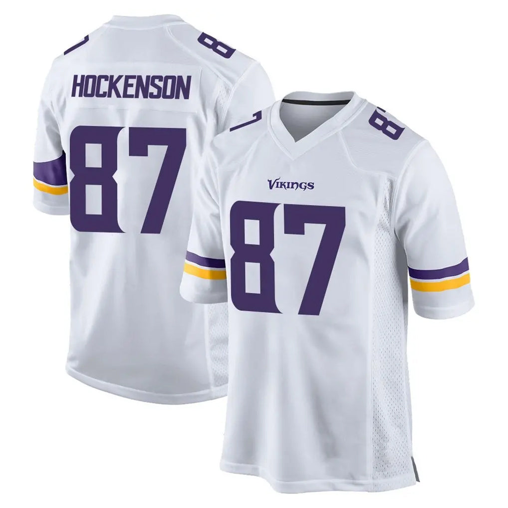 Cooneas MN.Vikings #87 T.J. Hockenson Player White Home Game Stitched Jerseys