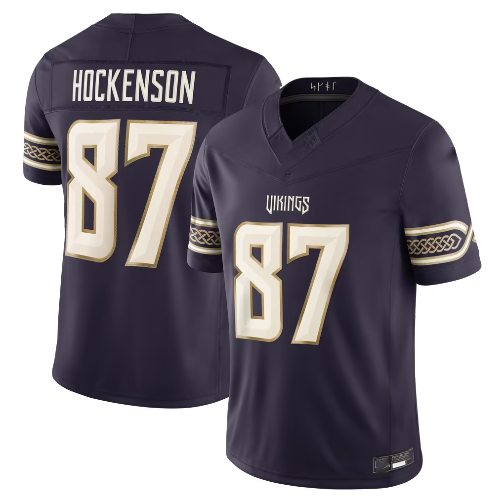 Cooneas MN.Vikings #87 T.J. Hockenson Purple 2026 Rivalries Collection Limited Stitched Jerseys