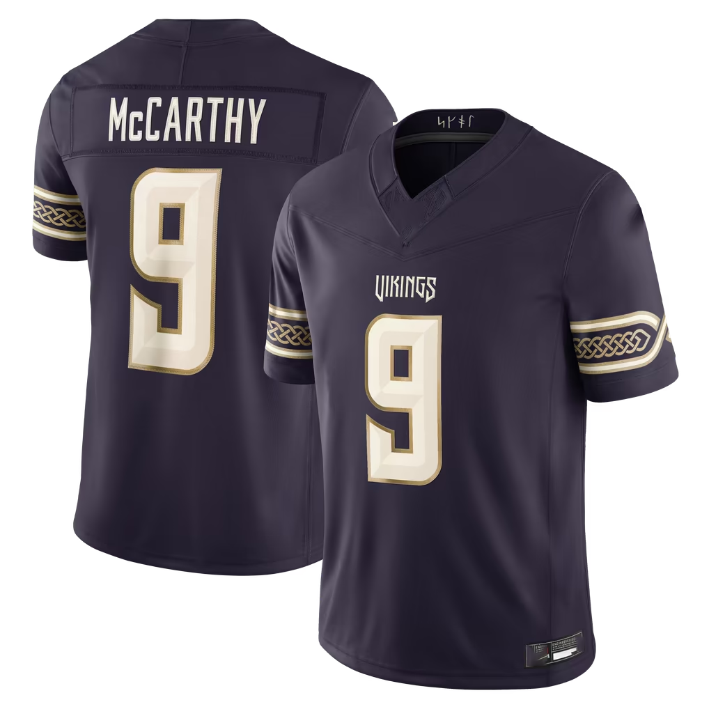 Cooneas MN.Vikings #9 J.J. McCarthy Purple 2026 Rivalries Collection Limited Stitched Jerseys