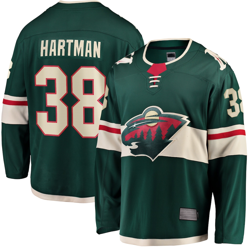 Cooneas M.Wild #38 Ryan Hartman Green Home Breakaway Player Jerseys