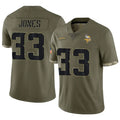 Cooneas MN.Vikings #33 Aaron Jones Player Salute To Service Limited Olive Stitched Jerseys