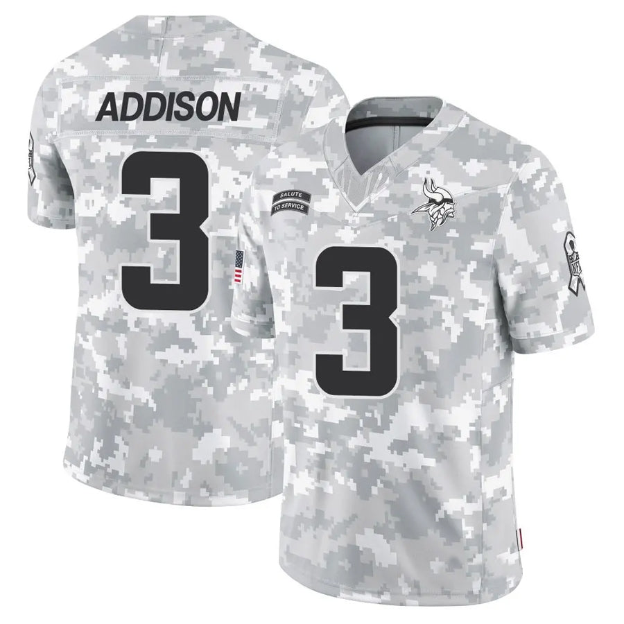 Cooneas MN.Vikings #3 Jordan Addison Player Arctic Camo Salute to Service Limited Stitched Jerseys
