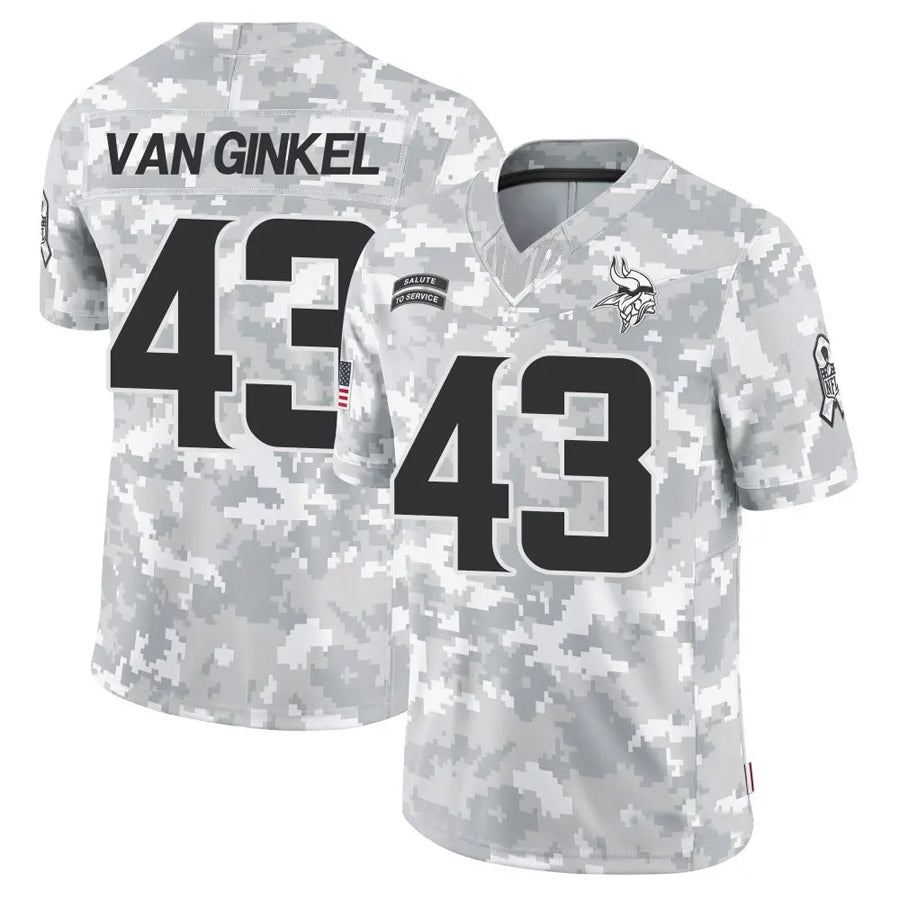 CooneasMN.Vikings #43 Andrew Van Ginkel Player Arctic Camo Salute to Service Limited Stitched Jerseys