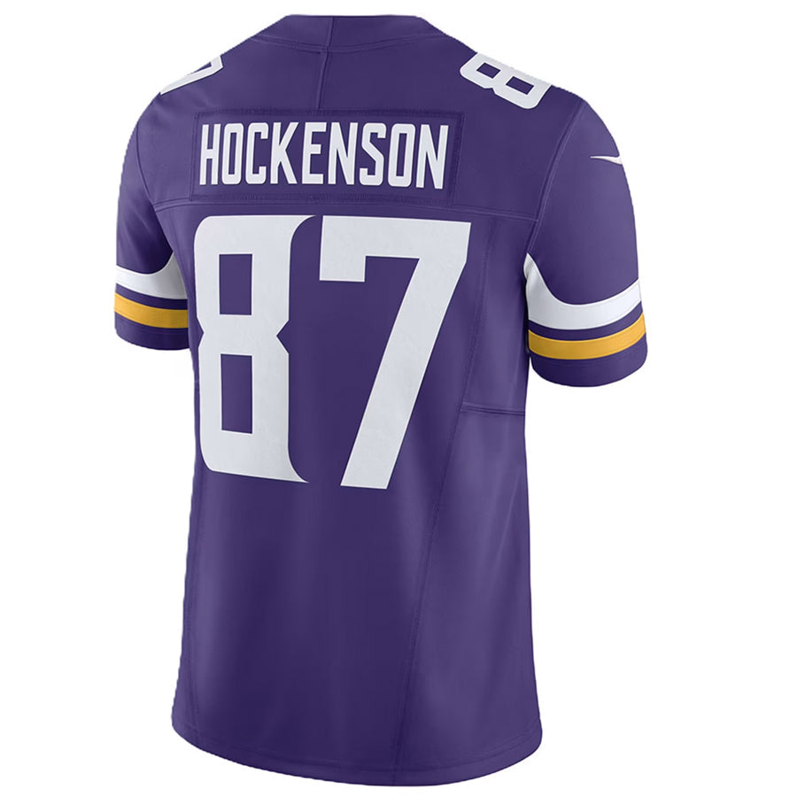 Cooneas MN.Vikings #87 T.J. Hockenson Player Purple Vapor F.U.S.E. Limited Stitched Jerseys