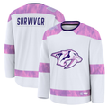 Cooneas N.Predators White Hockey Fights Cancer Survivor Practice Jerseys