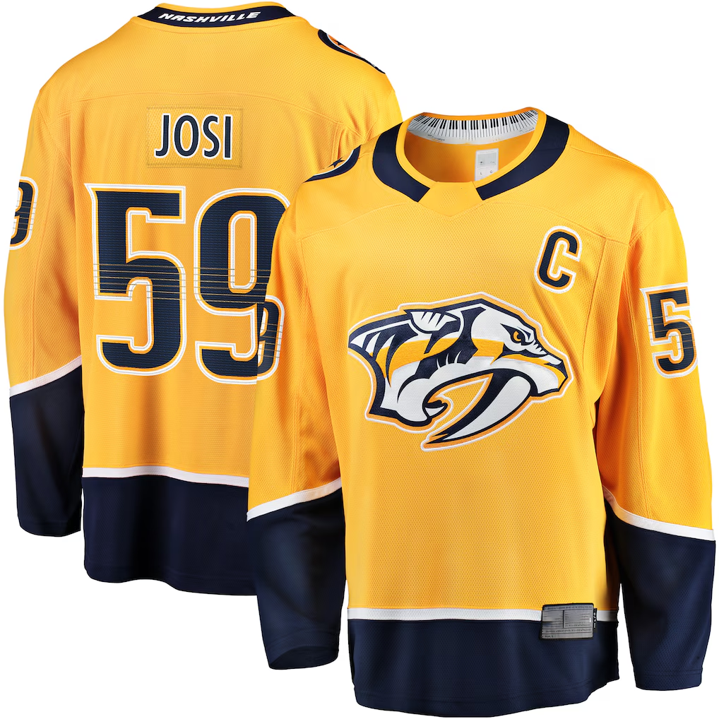 Cooneas N.Predators #59 Roman Josi Gold Home Breakaway Jerseys