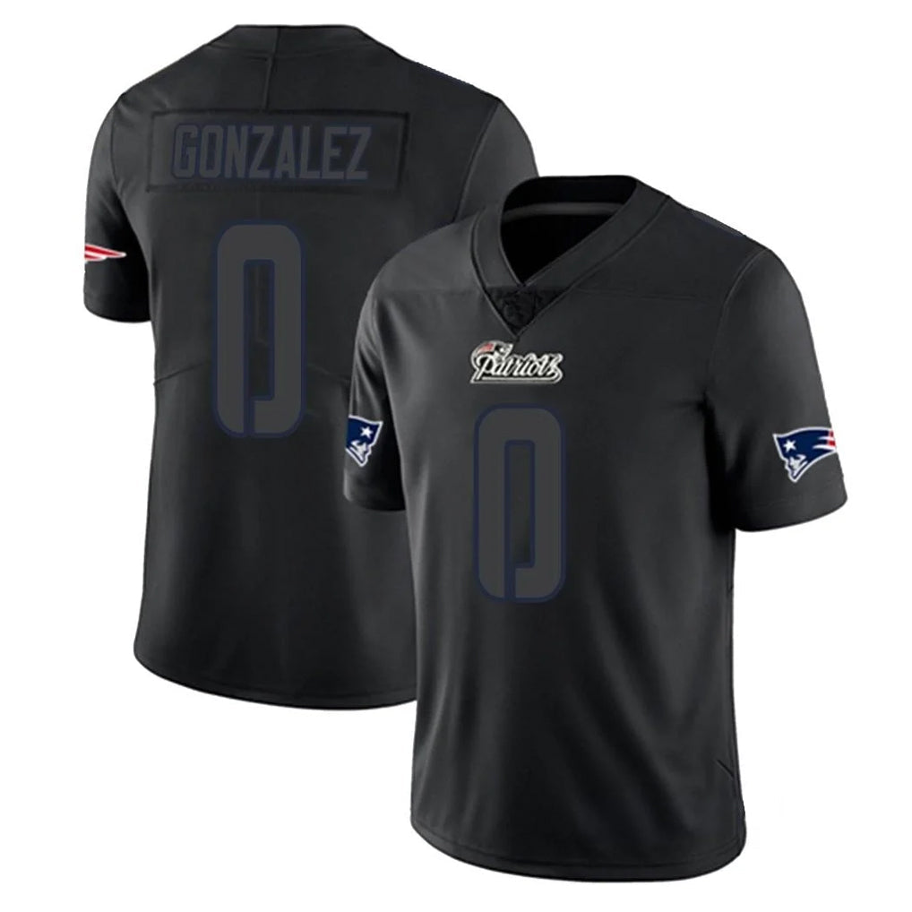 Cooneas NE.Patriots #0 Christian Gonzalez Player Black Impact LImited Home Game Stitched Jerseys