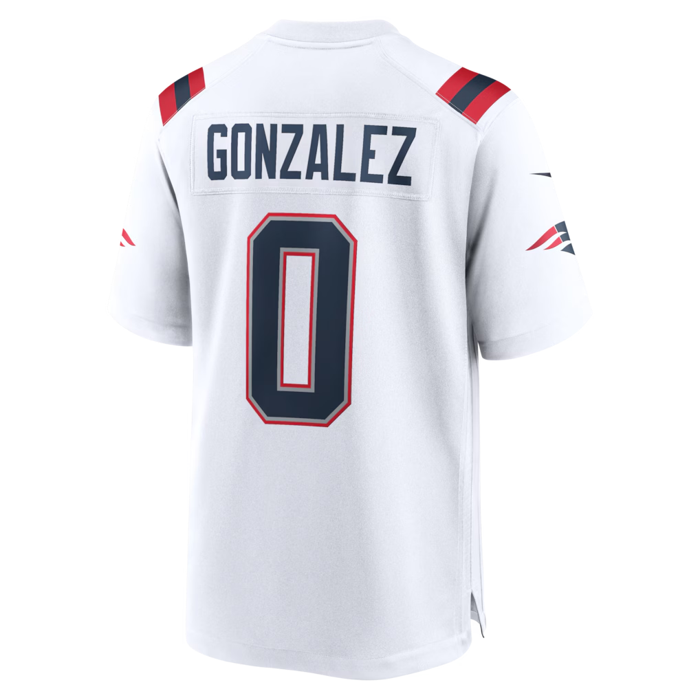 Cooneas NE.Patriots #0 Christian Gonzalez White Game Stitched Jerseys