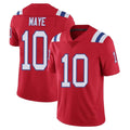 Cooneas NE.Patriots #10 Drake Maye Player Red Vapor Untouchable Home Game Stitched Jerseys